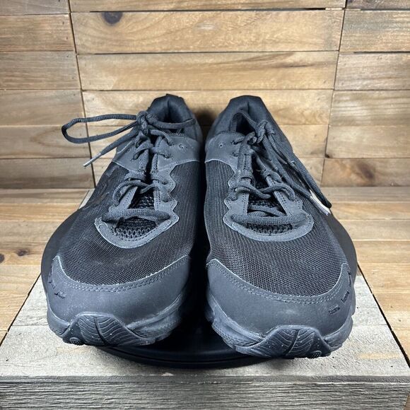 Under Armour Mens Sz 13 Charged Assert 9 Black Lace Up Running Shoes Sneaker - Picture 2 of 10